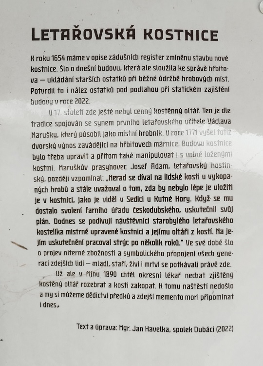 Letařovice - kostel svatého Jakuba Staršího